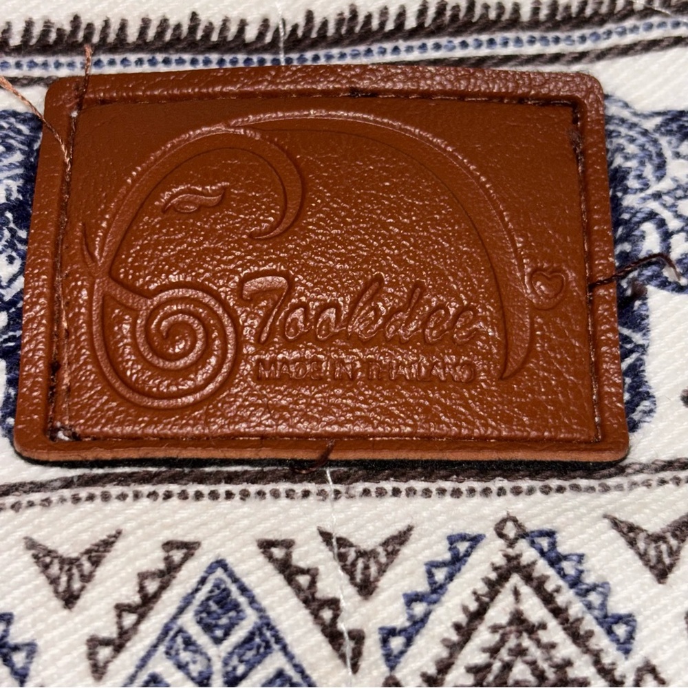 Canvas Elephant Print Drawstring Backpack Bohemia… - image 3